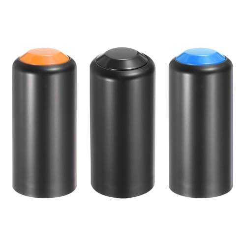 QUARKZMAN 3 Stück Batterieabdeckung Mikrofon Batterieschraube auf Kappe Deckel 31mm/1.22in Wireless Rot Blau Lila Schwarz von QUARKZMAN