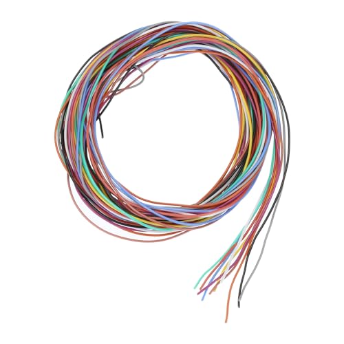 QUARKZMAN 30 Gauge PVC Anschlussdraht 1,5m/5ft 30AWG Flexibler Elektrodraht Spule Ul1007 verzinntes Kupfer Litze 10 Farben, 0,08cm Durchmesser für Modellflugzeuge von QUARKZMAN