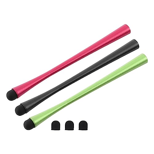 QUARKZMAN 3Stk Stylus Stifte für Touchscreens Schlank Universal Kapazitiv Kugelschreiber für All Kapazitiv Touch Gerät mit 3 Extra Spitzen Rot/Schwarz/Grün von QUARKZMAN