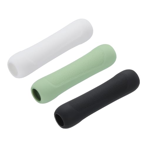 QUARKZMAN 3er-Pack Stiftgriff Silikonhülle, ergonomisches Design, Halter für Stylus-Stifte der 1. und 2. Generation, weiß schwarz grün von QUARKZMAN