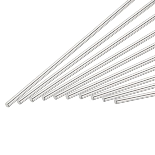 QUARKZMAN 3mm x 300mm Edelstahl Rundstab, Metall Massivwelle Stangen Drehbankstange für DIY Bastelprojekte Modellauto Hubschrauber Flugzeug 10 Stück QUARKZMAN 3mm x 300mm Edelstahl Rundstab, Metall Massivwelle Stangen Drehbankstange für DIY Bastelprojekte Modellauto Hubschrauber Flugzeug 10 Stück von QUARKZMAN