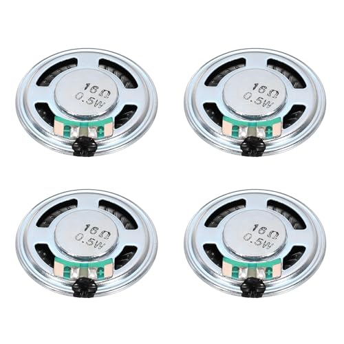 QUARKZMAN 4 Stück 0,5W 16 Ohm Kleine Lautsprecher Metallgehäuse Runder Interner Mikromagnet Lautsprecher für Mini-Lautsprecher DVD EVD Multimedia Mobile Tragbare Werbemaschine QUARKZMAN 4 Stück 0,5W 16 Ohm Kleine Lautsprecher Metallgehäuse Runder Interner Mikromagnet Lautsprecher für Mini-Lautsprecher DVD EVD Multimedia Mobile Tragbare Werbemaschine von QUARKZMAN