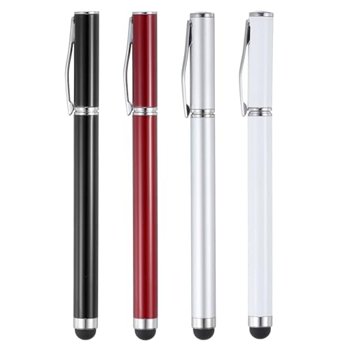 QUARKZMAN 4 Stück Kugelschreiber mit Stylus-Spitze, 2-in-1-Tintenstift und Gummi-Eingabestifte mit feiner Spitze für alle kapazitiven Touchscreens, universell QUARKZMAN 4 Stück Kugelschreiber mit Stylus-Spitze, 2-in-1-Tintenstift und Gummi-Eingabestifte mit feiner Spitze für alle kapazitiven Touchscreens, universell von QUARKZMAN