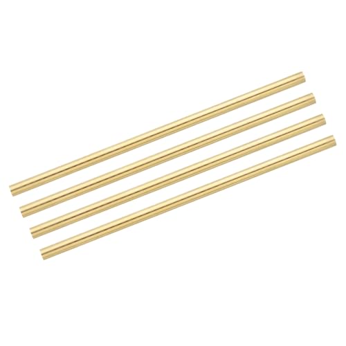 QUARKZMAN 4 Stück Messingstangen (8,5 mm) 11/32 Zoll x (224 mm) 9 Zoll Messing Vollmaterial Rundstab für Messergriffe Pin DIY Handwerk Modellflugzeug von QUARKZMAN