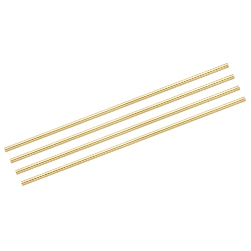 QUARKZMAN 4 Stück Messingstangen (8,5 mm) 11/32 Zoll x (354 mm) 14 Zoll Messing Vollmaterial Rundstab für Messergriffe Pin DIY Handwerk Modellflugzeug von QUARKZMAN