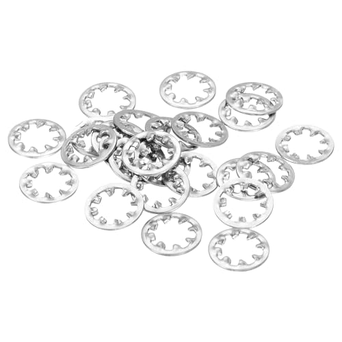 QUARKZMAN 40 Stück Innenzahn Sternscheiben, 1/4-Zoll Edelstahl Innengezahnte Sicherungsscheibe für mechanische Befestigungselemente, Silberton QUARKZMAN 40 Stück Innenzahn Sternscheiben, 1/4-Zoll Edelstahl Innengezahnte Sicherungsscheibe für mechanische Befestigungselemente, Silberton von QUARKZMAN