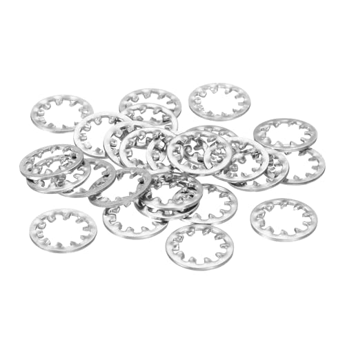 QUARKZMAN 40 Stück Innenzahn Sternscheiben, 3/8-Zoll Edelstahl Innenscheiben mit Sägezahn für mechanische Befestigungselemente, silberfarben QUARKZMAN 40 Stück Innenzahn Sternscheiben, 3/8-Zoll Edelstahl Innenscheiben mit Sägezahn für mechanische Befestigungselemente, silberfarben von QUARKZMAN