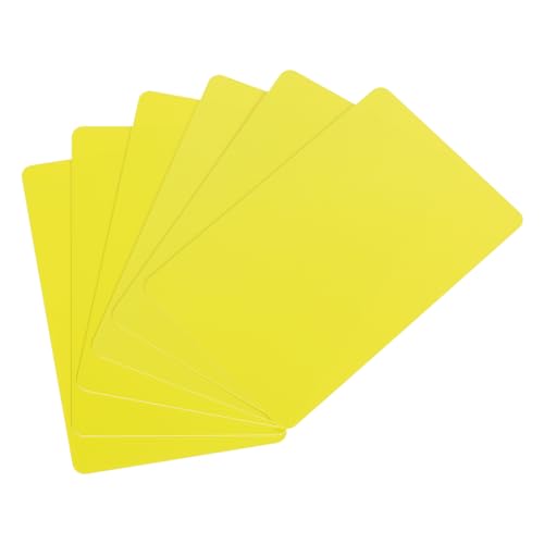 QUARKZMAN 40 Stück leere PVC-Karten, 15Mil Grafikqualität Plastikkarten glänzend wasserdicht für Foto-ID-Badge-Drucker, Gelb von QUARKZMAN