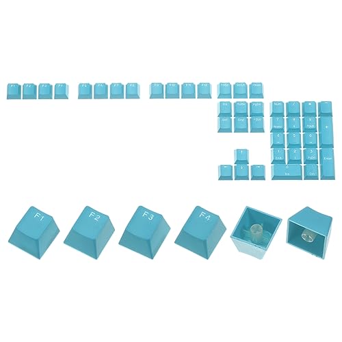 QUARKZMAN 42 Schlüssel PBT Tastenkappe Set OEM Profil Hinterleuchteter Doppelschuss 60% für Schlüssel Mechanische Tastatur Layout Blau von QUARKZMAN