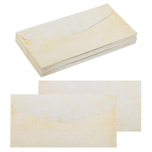 QUARKZMAN 48 Packungen Umschläge Vintage Briefpapier Altes Papier Hellgelb Briefpapier Altes Papier für Briefeschreiben, Einladungen, Hochzeit-9 x 4 Zoll QUARKZMAN 48 Packungen Umschläge Vintage Briefpapier Altes Papier Hellgelb Briefpapier Altes Papier für Briefeschreiben, Einladungen, Hochzeit-9 x 4 Zoll von QUARKZMAN