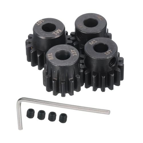 QUARKZMAN 4Stk RC M1 Motor Ritzel Getriebe 5mm Schaft 13T/14T/15T/16T Gehärteten Ritzeln Getriebe Karbonstahl für 1/8 RC Modell Auto Boot Drohne QUARKZMAN 4Stk RC M1 Motor Ritzel Getriebe 5mm Schaft 13T/14T/15T/16T Gehärteten Ritzeln Getriebe Karbonstahl für 1/8 RC Modell Auto Boot Drohne von QUARKZMAN