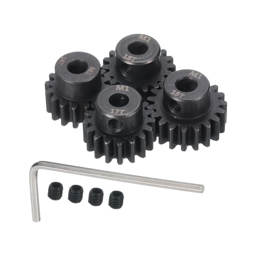 QUARKZMAN 4Stk RC M1 Motor Ritzel Getriebe 5mm Schaft 16T/17T/18T/19T Gehärteten Ritzeln Getriebe Karbonstahl für 1/8 RC Modell Auto Boot Drohne QUARKZMAN 4Stk RC M1 Motor Ritzel Getriebe 5mm Schaft 16T/17T/18T/19T Gehärteten Ritzeln Getriebe Karbonstahl für 1/8 RC Modell Auto Boot Drohne von QUARKZMAN