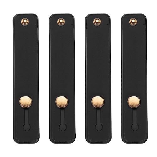 QUARKZMAN 4Stk Telefon Schleife Finger Halterung Silikon Telefon Riemen Griff Halterung Handy Griff Ständer für Meiste Smartphones Schwarz QUARKZMAN 4Stk Telefon Schleife Finger Halterung Silikon Telefon Riemen Griff Halterung Handy Griff Ständer für Meiste Smartphones Schwarz von QUARKZMAN