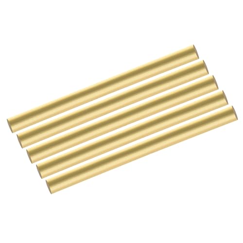 QUARKZMAN 5 Stück Messingstangen (8mm) 5/16 Zoll x (100mm) 4 Zoll Messing Vollmaterial Rundstab für Messergriffe Pin DIY Handwerk Modellflugzeug von QUARKZMAN