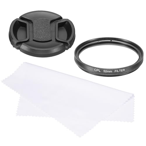 QUARKZMAN 52mm Zirkularpolfilter, doppelseitige Mehrschichtbeschichtungen Polarisationsfilter mit Objektivdeckel Reinigungstuch für Kameraobjektiv von QUARKZMAN