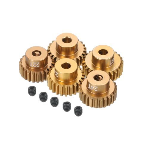 QUARKZMAN 5Stk RC 48DP Motor Ritzel Getriebe 3.175mm Schaft 22T/23T/24T/25T/26T Gehärteten Ritzeln Getriebe Aluminum für 1/10 1/12 RC Modell Auto RC Motor QUARKZMAN 5Stk RC 48DP Motor Ritzel Getriebe 3.175mm Schaft 22T/23T/24T/25T/26T Gehärteten Ritzeln Getriebe Aluminum für 1/10 1/12 RC Modell Auto RC Motor von QUARKZMAN