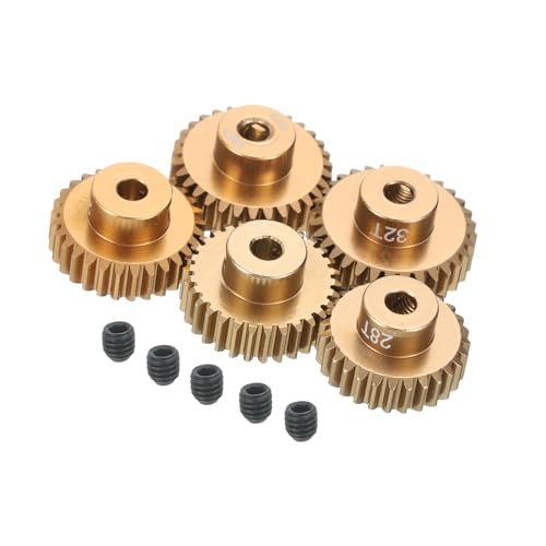QUARKZMAN 5Stk RC 48DP Motor Ritzel Getriebe 3.175mm Schaft 28T/29T/30T/31T/32T Gehärteten Ritzeln Getriebe Aluminum für 1/10 1/12 RC Modell Auto RC Motor QUARKZMAN 5Stk RC 48DP Motor Ritzel Getriebe 3.175mm Schaft 28T/29T/30T/31T/32T Gehärteten Ritzeln Getriebe Aluminum für 1/10 1/12 RC Modell Auto RC Motor von QUARKZMAN