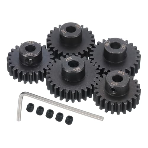 QUARKZMAN 5Stk RC M1 Motor Ritzel Getriebe 5mm Schaft 22T/23T/24T/25T/26T Gehärteten Ritzeln Getriebe Karbonstahl für 1/8 RC Modell Auto Boot Drohne QUARKZMAN 5Stk RC M1 Motor Ritzel Getriebe 5mm Schaft 22T/23T/24T/25T/26T Gehärteten Ritzeln Getriebe Karbonstahl für 1/8 RC Modell Auto Boot Drohne von QUARKZMAN