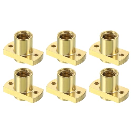 QUARKZMAN 6 Stück Tr8x4 Bleissschraube Messingmutter, Trapezgewindespindel Durchmesser 10mm Steigung 2mm Bleiss 4mm (2 Starts) für A 3 CR-10 CR-10s Z-Achse CNC 3D-Drucker Teile von QUARKZMAN