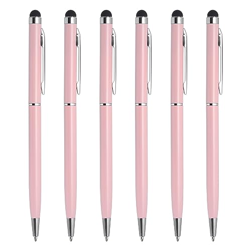 QUARKZMAN 6Stk Metall Stylus Stift Kugelschreiber 2 in 1 Universal Einziehbar Tinte Stift mit Stylus Spitzen für Alle Kapazitiven Touchscreen Geräte Rosa QUARKZMAN 6Stk Metall Stylus Stift Kugelschreiber 2 in 1 Universal Einziehbar Tinte Stift mit Stylus Spitzen für Alle Kapazitiven Touchscreen Geräte Rosa von QUARKZMAN