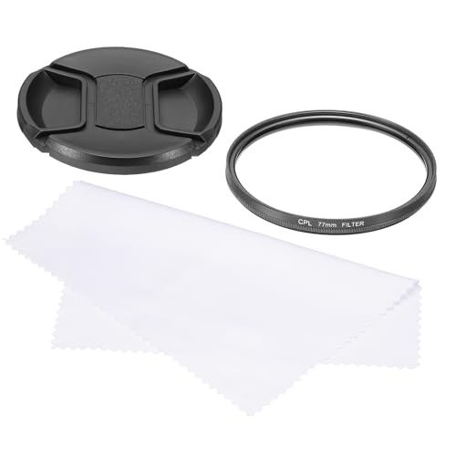 QUARKZMAN 77mm Zirkularpolfilter, doppelseitige Mehrschichtbeschichtungen Polarisationsfilter mit Objektivdeckel Reinigungstuch für Kameraobjektiv von QUARKZMAN