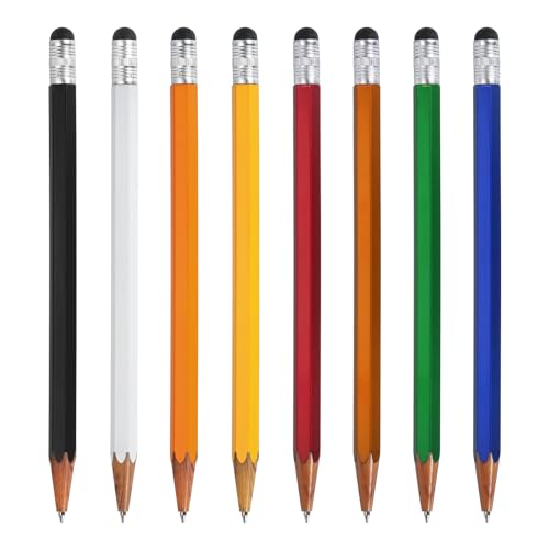 QUARKZMAN 8 Stück Stylus Kugelschreiber Geschenk für Männer 2 in 1 Universal Stifte mit Stylus Spitzen für alle kapazitiven Touchscreen-Geräte von QUARKZMAN