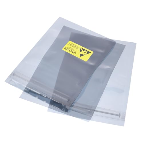 QUARKZMAN Antistatische Beutel Abschirmbeutel 50 Stück 3,5x5 Zoll (9x13 cm) Wiederverschließbar mit Etiketten für Festplatte HDD SSD Leiterplatte von QUARKZMAN