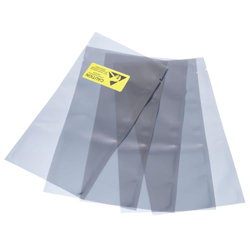 QUARKZMAN Antistatische Beutel Abschirmbeutel 50 Stück 4x8 Zoll (10x20 cm) Offene Oberseite mit Etiketten für Festplatte HDD SSD von QUARKZMAN