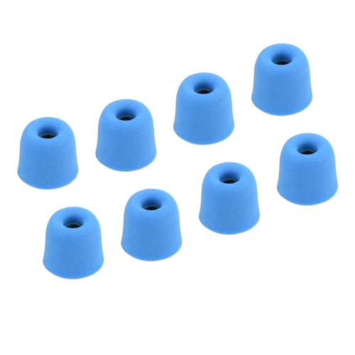 QUARKZMAN Ersatzschaum-Ohrstöpsel-Ohrhörer 3-4mm mittlere Größe Ohrstöpsel für Ohrhörer Blau 8 Stück von QUARKZMAN