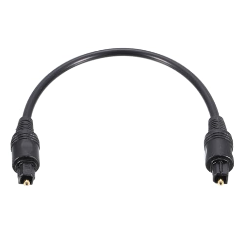 QUARKZMAN Faser Optisches Audiokabel Digitales Audio Glasfaser Kabel 0.6FT Langes TOS Optische Verbindung Kabel PVC Kunststoff Gerade Stecker für TV DVD Verstärker Stereo Schwarz von QUARKZMAN