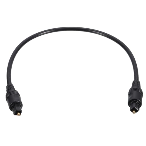 QUARKZMAN Faser Optisches Audiokabel Digitales Audio Glasfaser Kabel 1.4FT Langes TOS Optische Verbindung Kabel PVC Kunststoff Gerade Stecker für TV DVD Verstärker Stereo Schwarz von QUARKZMAN