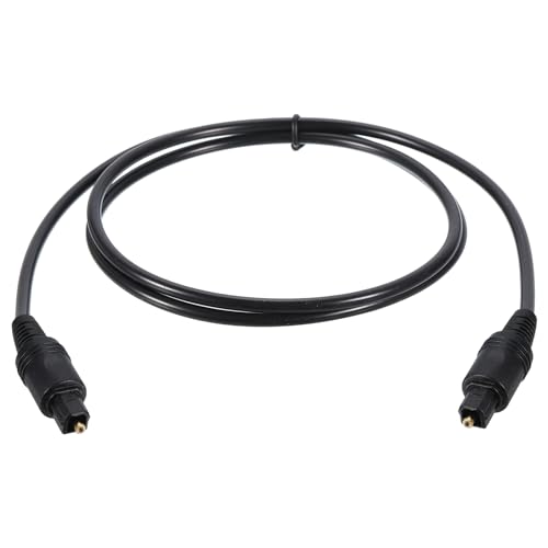 QUARKZMAN Faser Optisches Audiokabel Digitales Audio Glasfaser Kabel 3.3FT Langes TOS Optische Verbindung Kabel PVC Kunststoff Gerade Stecker für TV DVD Verstärker Stereo Schwarz von QUARKZMAN