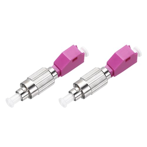 QUARKZMAN Glasfaserkoppler FC-Stecker auf LC-Buchse OM4 Multi-Mode Simplex Glasfaserkabeladapter Glasfaserkonverter Steckverbinder für Netzwerk Internet, 2er Pack von QUARKZMAN