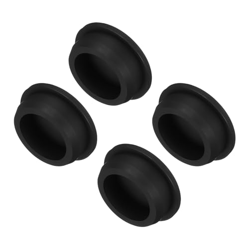QUARKZMAN Hochtemperatur-Silikonstopfen, Durchmesser 41,3 mm / 1,63 Zoll, T-förmiger Gummistopfen, schwarze Stopfen, Packung mit 4 Stück (Außendurchmesser 48 mm / 1,89 Zoll) von QUARKZMAN