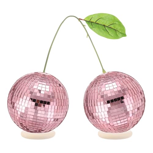 QUARKZMAN Kirsch Discokugel Dekor, 4 Zoll Doppelte Spiegel Discokugeln Hängende Discokugel für DJ Club Bühne Bar Party Hochzeit Feiertag Hausdekoration, Pink QUARKZMAN Kirsch Discokugel Dekor, 4 Zoll Doppelte Spiegel Discokugeln Hängende Discokugel für DJ Club Bühne Bar Party Hochzeit Feiertag Hausdekoration, Pink von QUARKZMAN