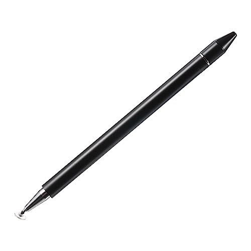 QUARKZMAN Kugelschreiber mit Stylusspitze 2 in 1 Tinte Stift und Feinspitze Scheibe Stylusstifte für Alle Kapazitiven Touchscreens Universal Schwarz von QUARKZMAN