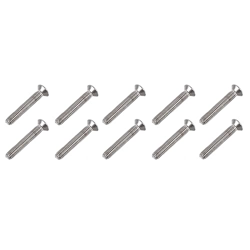 QUARKZMAN M2.5 x 16mm Senkkopfschrauben x 50 Stück 304 Edelstahl Flachkopf Kreuzschlitz-Befestigungselemente für Hausbau Maschinenwerkzeug, [Silber] von QUARKZMAN