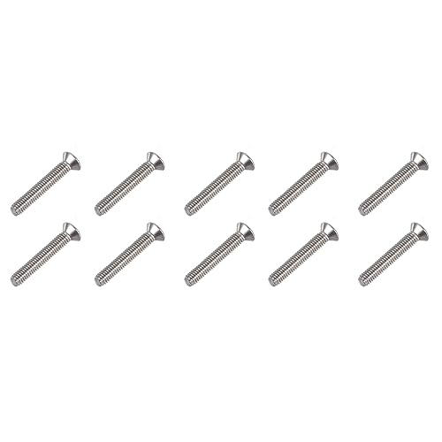 QUARKZMAN M2.5 x 16mm Senkkopfschrauben x 50 Stück 316 Edelstahl Flachkopf Kreuzschlitz-Befestigungselemente für Hausbau Maschinenwerkzeug, [Silber] von QUARKZMAN