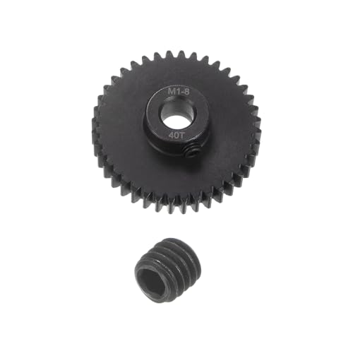 QUARKZMAN Mod 1 40T Ritzel 8mm Bohrung Gehärtetes Stahl Motorzahnrad für RC Auto LKW Getriebe QUARKZMAN Mod 1 40T Ritzel 8mm Bohrung Gehärtetes Stahl Motorzahnrad für RC Auto LKW Getriebe von QUARKZMAN