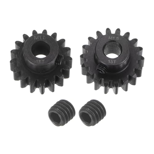 QUARKZMAN Mod 1.5 Ritzel Set 8mm Welle 17T 18T Motorritzel aus gehärtetem Stahl für RC Auto (2 Stück) von QUARKZMAN