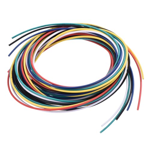 QUARKZMAN PVC Anschlussdraht 1,5m/5ft 30AWG Flexibler Elektrodraht UL1007 Verzinntes Kupfer Litze 6 Farben, 1mm Durchmesser für Modellflugzeuge Elektrische Geräte Interne Verbindung von QUARKZMAN