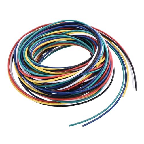 QUARKZMAN PVC Anschlussdraht 3,0 m 20AWG elektrischer Draht UL1007 verzinnter Kupferdraht 6 Farben, 1,5 mm Durchmesser für Modellflugzeuge, elektrische Geräte, interne Verbindungen von QUARKZMAN