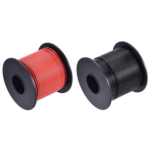 QUARKZMAN PVC Anschlussdraht 60m/197ft 24AWG Flexibler Elektrodraht Spule UL1007 Verzinntes Kupfer Schwarz Rot, 1,5mm Durchmesser für Modellflugzeuge Elektrische Geräte Interne Verbindung QUARKZMAN PVC Anschlussdraht 60m/197ft 24AWG Flexibler Elektrodraht Spule UL1007 Verzinntes Kupfer Schwarz Rot, 1,5mm Durchmesser für Modellflugzeuge Elektrische Geräte Interne Verbindung von QUARKZMAN