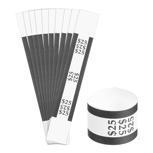 QUARKZMAN Pack of 50 Geldband-Bündel, selbstklebende Geldumschläge Geldumschläge Geldbänder zur Organisation von Geldscheinen, 7,6x1,14 Zoll, Schwarz QUARKZMAN Pack of 50 Geldband-Bündel, selbstklebende Geldumschläge Geldumschläge Geldbänder zur Organisation von Geldscheinen, 7,6x1,14 Zoll, Schwarz von QUARKZMAN