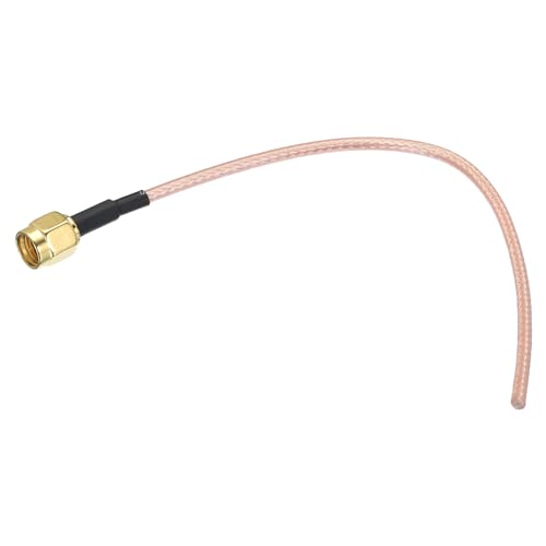 QUARKZMAN RG316 Koaxial Kabel SMA Männlich bis Leeres Draht Verlustarm Koaxial Kabel 0.5FT Orange 1Stk von QUARKZMAN