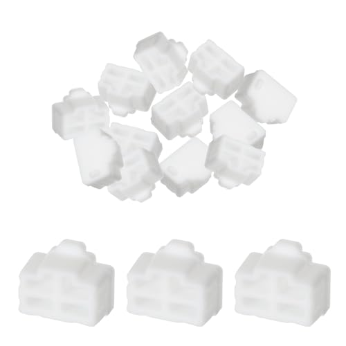 QUARKZMAN RJ45 Port Abdeckkappen Schutzkappen Port Anti-Staub-Abdeckung Silikonstecker Schutz für RJ45-Buchsen, weiß, Packung mit 25 Stück QUARKZMAN RJ45 Port Abdeckkappen Schutzkappen Port Anti-Staub-Abdeckung Silikonstecker Schutz für RJ45-Buchsen, weiß, Packung mit 25 Stück von QUARKZMAN