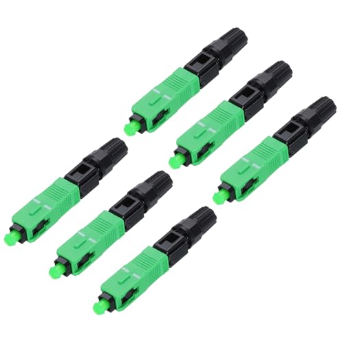 QUARKZMAN SC/APC Faser-Optik-Schnellverbinder, Single-Mode Eingebetteter SC-Faser-Optik-Schnellverbinder-Adapter für CATV-Netzwerk, Packung mit 6 QUARKZMAN SC/APC Faser-Optik-Schnellverbinder, Single-Mode Eingebetteter SC-Faser-Optik-Schnellverbinder-Adapter für CATV-Netzwerk, Packung mit 6 von QUARKZMAN