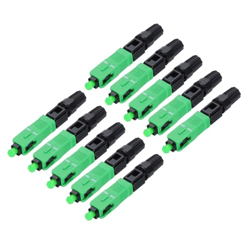 QUARKZMAN SC/APC Glasfaser-Schnellverbinder, Einmodus-Embedded-SC-Glasfaser-Schnellverbinder-Adapter für CATV-Netzwerk, Packung mit 10 Stück von QUARKZMAN