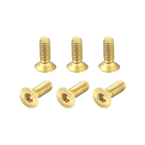 QUARKZMAN Senkkopf-Innensechskantschrauben, M2-0,4 x 6mm Messing Innensechskant-Antrieb Befestigungsschrauben 6 Stück QUARKZMAN Senkkopf-Innensechskantschrauben, M2-0,4 x 6mm Messing Innensechskant-Antrieb Befestigungsschrauben 6 Stück von QUARKZMAN