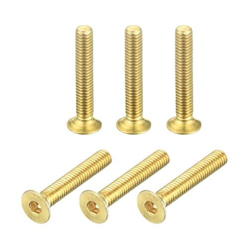 QUARKZMAN Senkkopf-Innensechskantschrauben, M2.5-0.45 x 16mm Messing Innensechskant-Antrieb Befestigungsschrauben 6 Stück QUARKZMAN Senkkopf-Innensechskantschrauben, M2.5-0.45 x 16mm Messing Innensechskant-Antrieb Befestigungsschrauben 6 Stück von QUARKZMAN